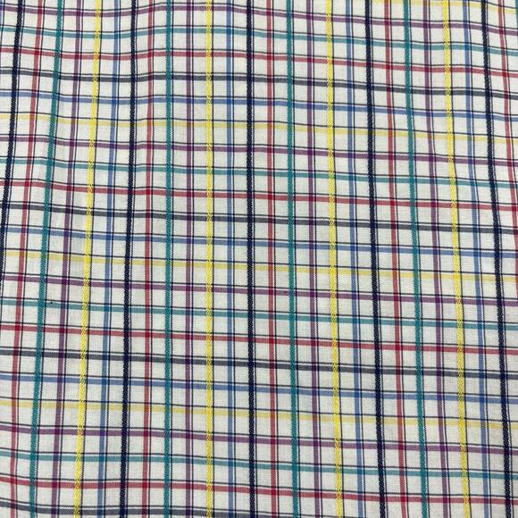 Bugatchi Shaped Fit Multicolor Check Button Down Shirt Men’s Large 100% Cotton - Picture 10 of 10